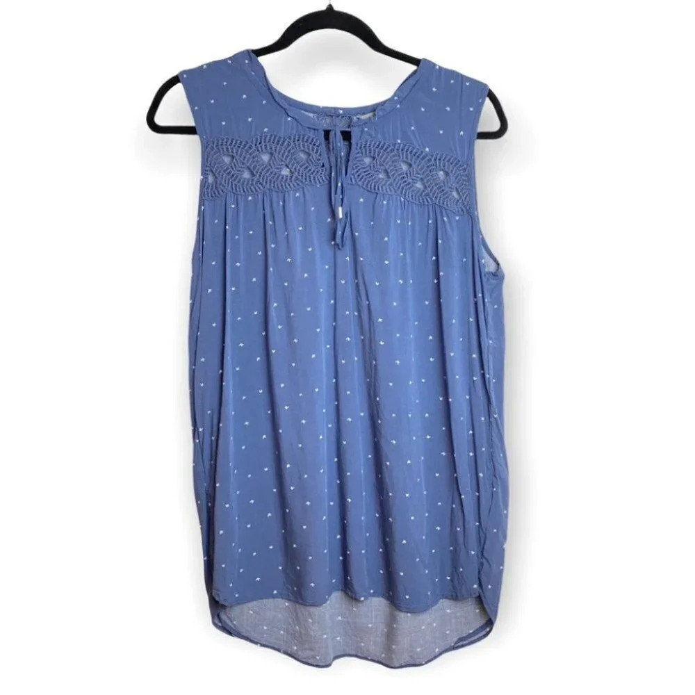 Denver Hayes Sleeveless Loose Fit High Low  Blouse